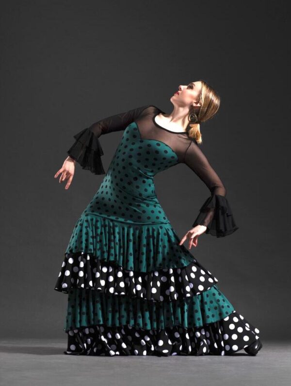 vestido de flamenco rufina recortada