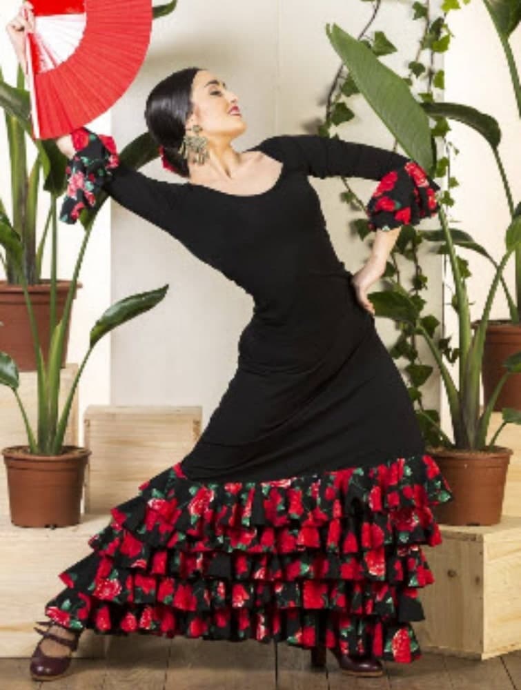Falda flamenca roja con volantes 3299 - Danza y Más