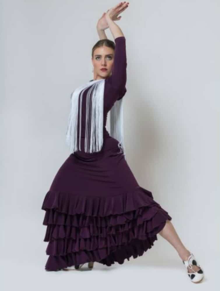 Falda de baile flamenco con volante