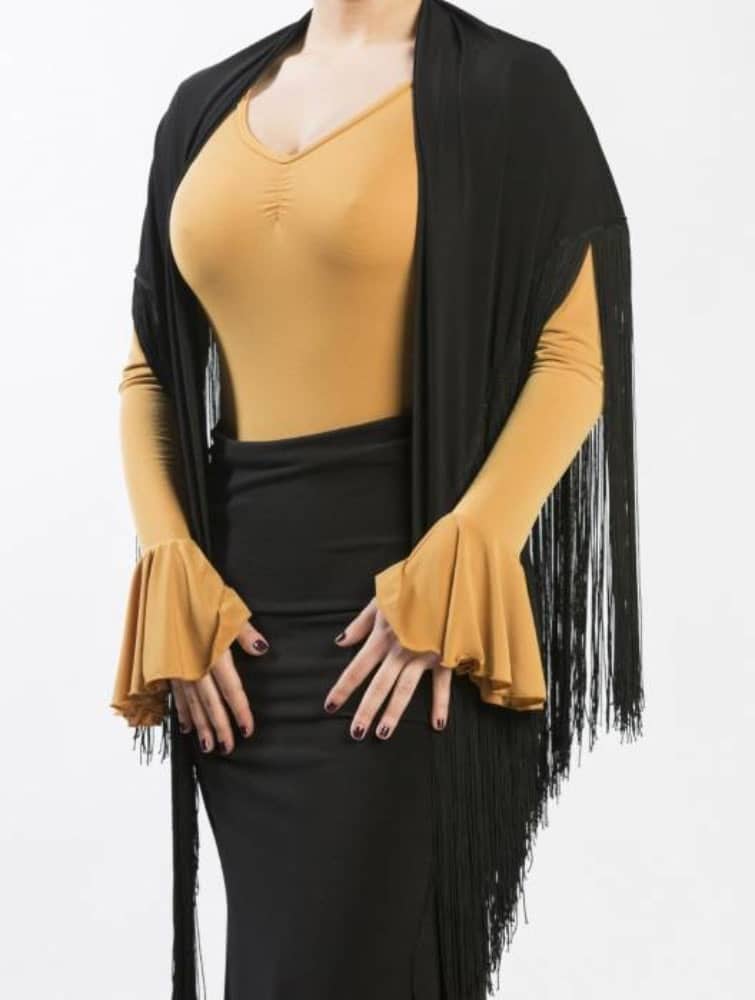 Long fringed shawl