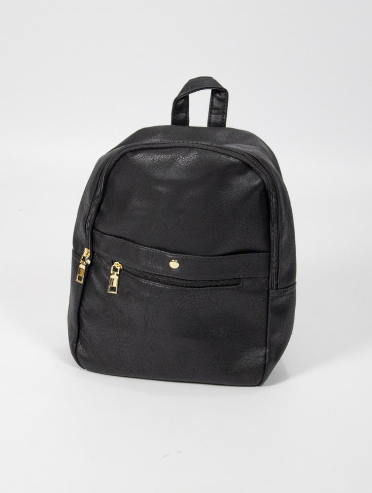 Basic black backpack